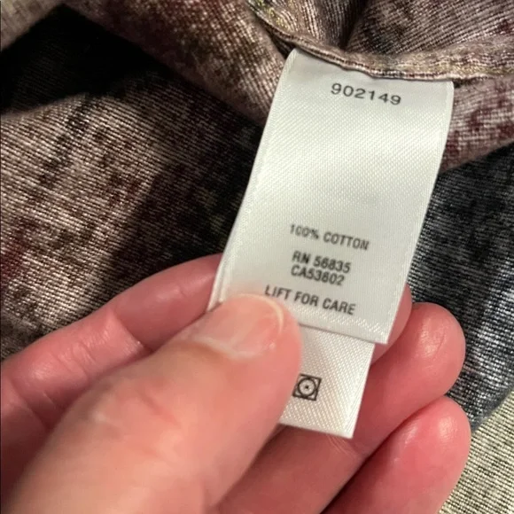 Cabela's Chamois Deerskin Soft Flannel Button Down Shirt Mens L Southwest Aztec - Picture 7 of 10